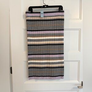 NWT Ann Taylor Multicolor Striped Sweater Pencil Skirt, LP